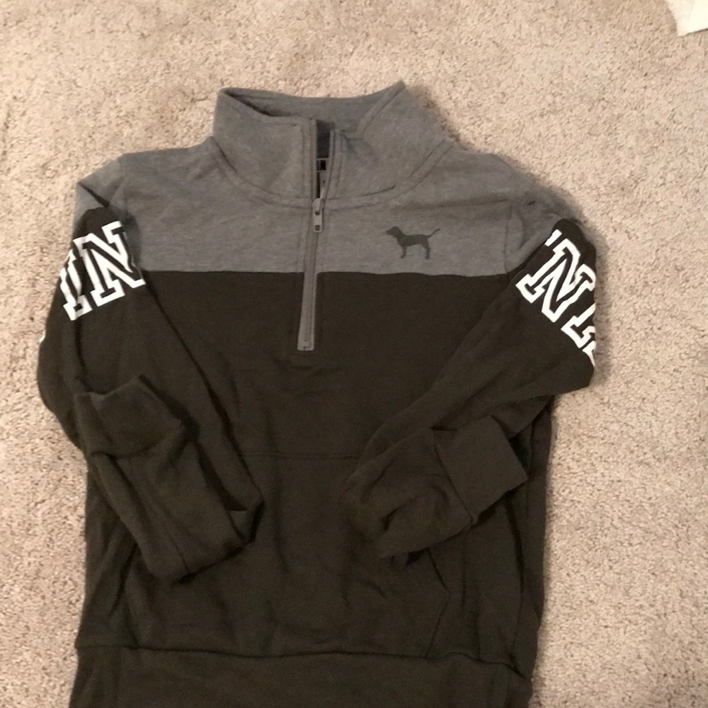 Olive green crew neck sweatshirt